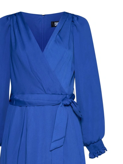 Shop Dkny Dresses In Blue Sapphire