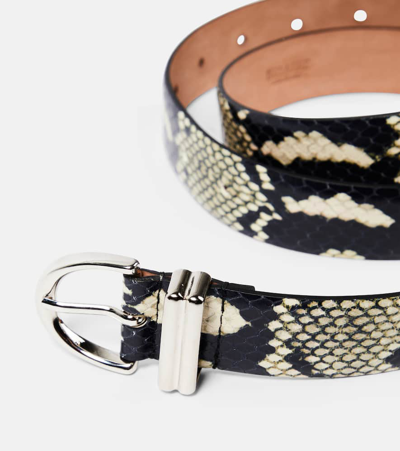 Shop Khaite Bambi Snake-effect Leather Belt In Multicoloured