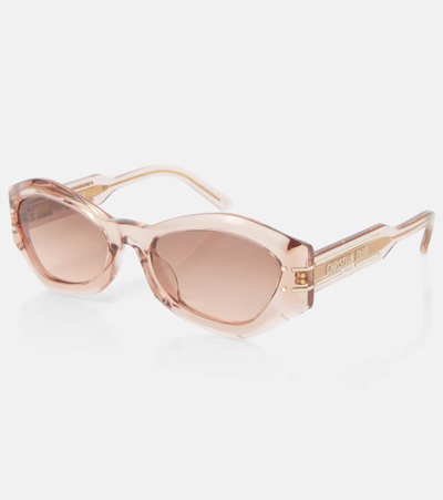 Shop Dior Signature B1u Oval Sunglasses In Pink