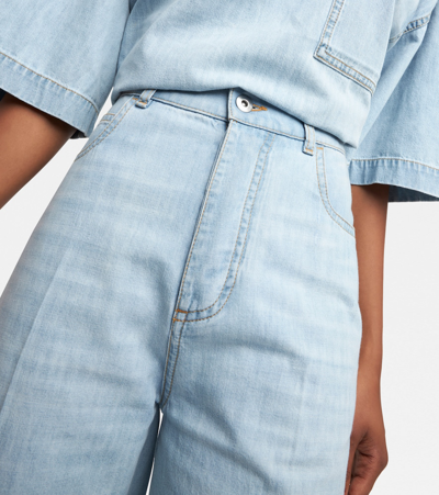 Bottega Veneta High-rise Wide-leg Jeans In Blue