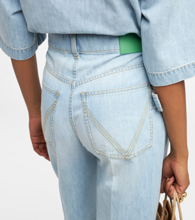 Bottega Veneta High-rise Wide-leg Jeans In Blue