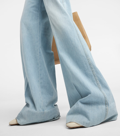 Bottega Veneta High-rise Wide-leg Jeans In Blue