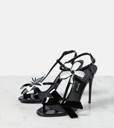Dolce & Gabbana Patent Leather Sandals In Multicoloured