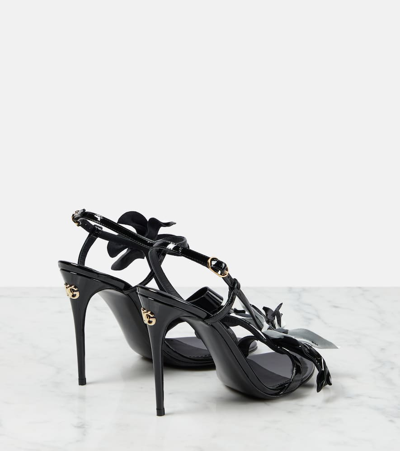 Dolce & Gabbana Patent Leather Sandals In Multicoloured
