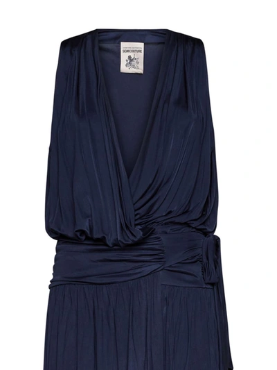 Shop Semicouture Dresses In Blue