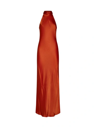Shop Semicouture Dresses In Orange