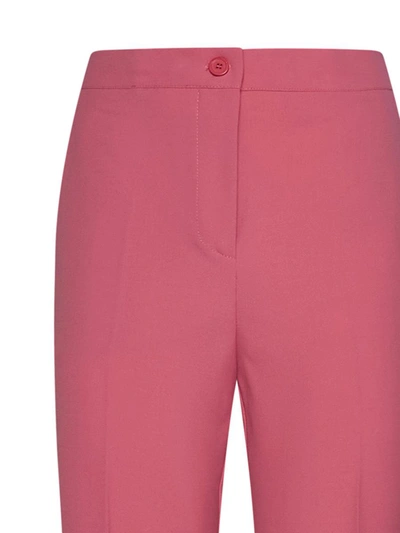 Shop Semicouture Trousers In Living Corallo