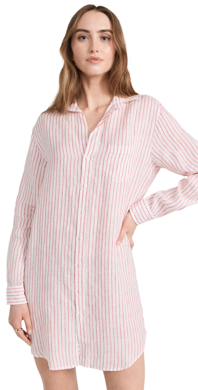 Shop Frank & Eileen Classic Shirtdress Pink Stripe