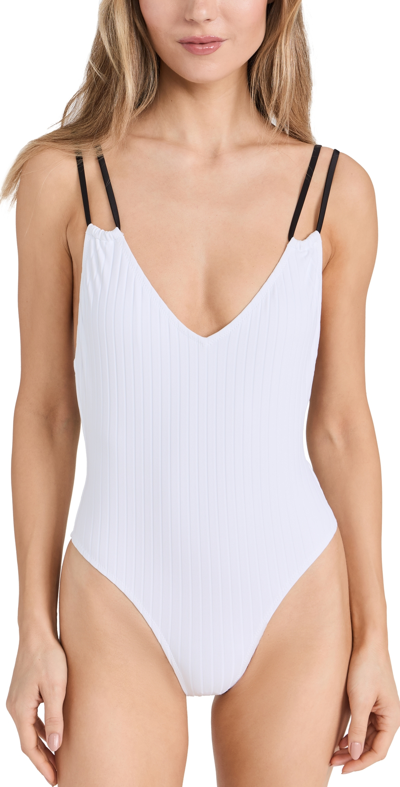Shop Solid & Striped The Lynn One Piece Marshmallow