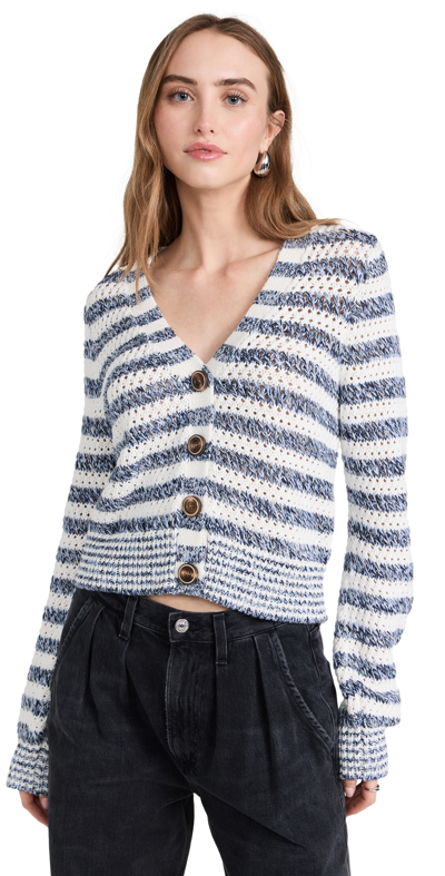 Shop Veronica Beard Artura Cardigan Blue Multi