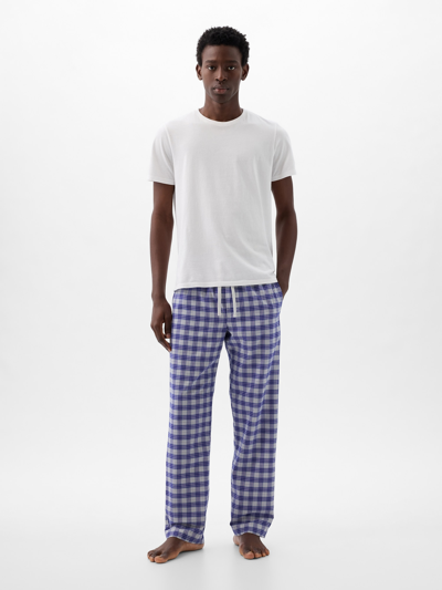 Shop Gap Adult Pajama Pants In Blue Pink Plaid