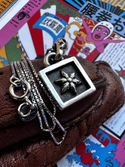 Pre-owned Chrome Hearts Framed Star Pendant Top In Silver