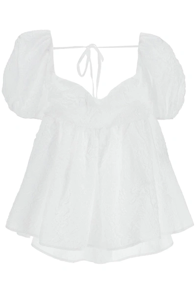 Shop Cecilie Bahnsen 'sari' Top In White
