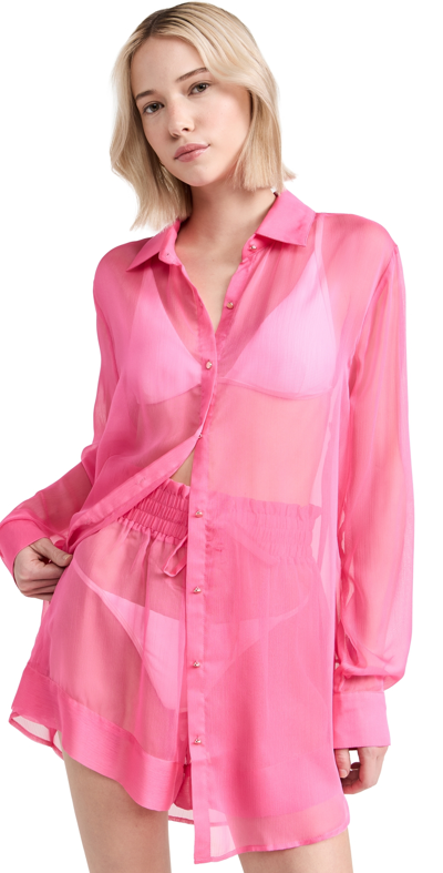Shop Shani Shemer Jonas Buttoned Shirt Rose Blossom