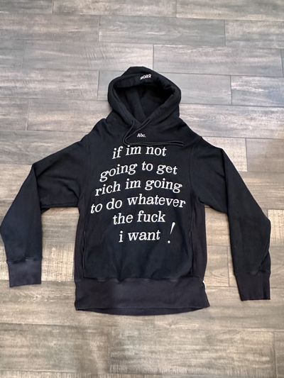 Pre-owned Advisory Board Crystals Abc If I'm Not Going To Get Rich Hoodie Black