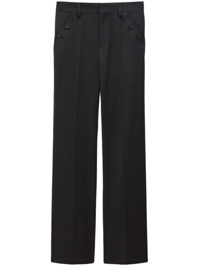 Shop Filippa K Straight Leg Tailored Trousers In Black