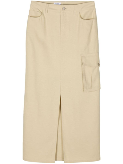 Shop Filippa K Crepe Cargo Skirt In Beige