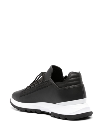 Shop Givenchy Spectre Leather Sneakers In Black