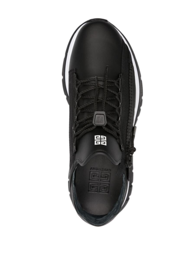 Shop Givenchy Spectre Leather Sneakers In Black