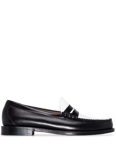 Shop Gh Bass G.h. Bass Loafers In Black & White