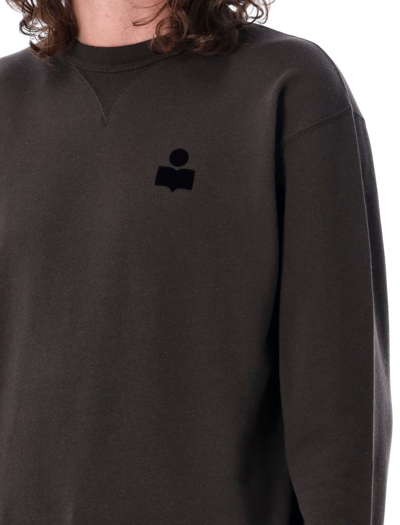 Shop Isabel Marant Mike Logo Sweatshirt In Faded Black