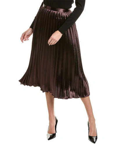 Shop Rebecca Taylor Pleated Midi Skirt In Black