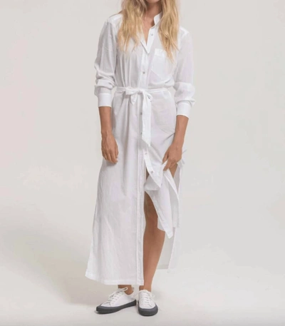 Shop Cali Dreaming The Shirt Dress In Pure White