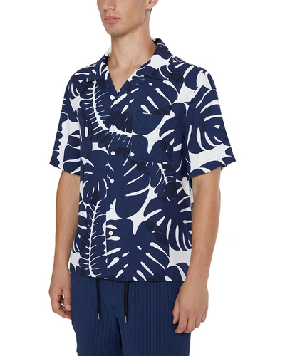 Shop Onia Viscose Vacation Shirt In Blue