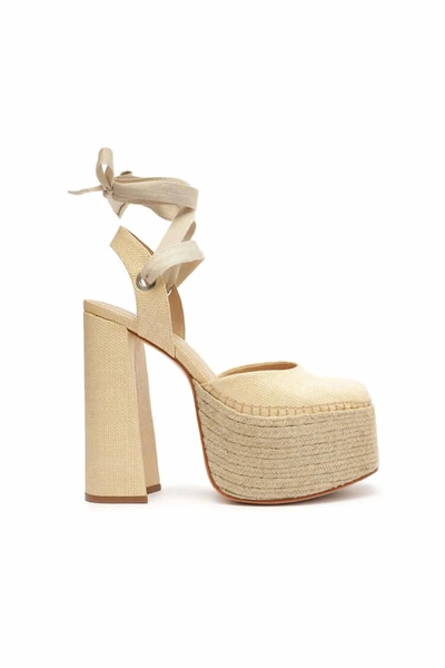 Shop Schutz Nala Casual High Block Pump In Natural In White