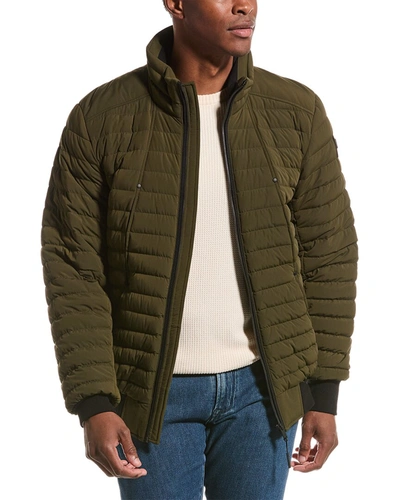 Shop Moose Knuckles Keap Down Bomber Jacket In Green