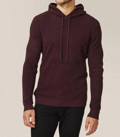 Shop Good Man Brand Aspire Waffle-stitch Hoodie In Fig In Red
