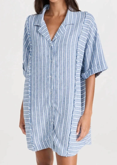 Shop Z Supply Jayden Striped Dress In Marina Blue In Multi