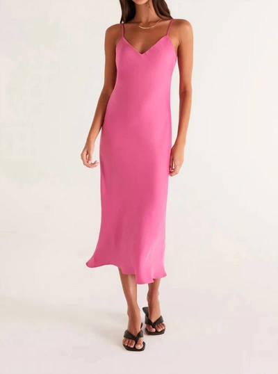 Shop Z Supply Selina Slip Midi Dress In French Rose In Pink