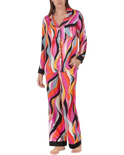 Shop Bedhead Pajamas X Trina Turk All Over Swirl Silk Pajama Set In Multi