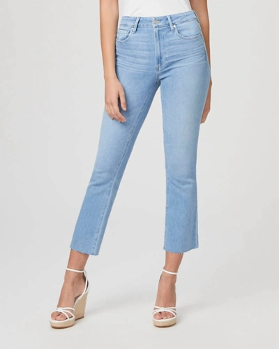 Shop Paige Colette Crop Distressed Jean In Sky Touch In Multi