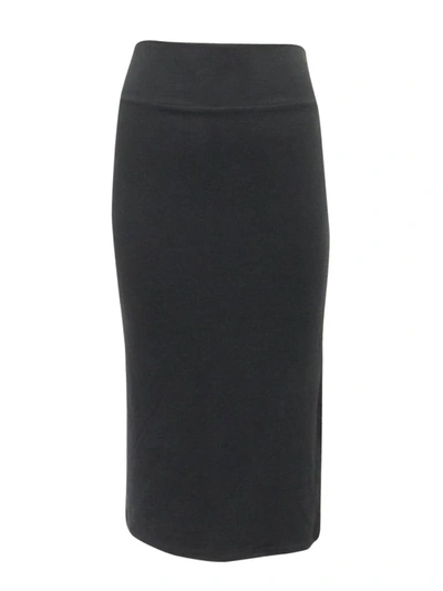 Shop Daniella Faye Ribbed Skirt In Grey