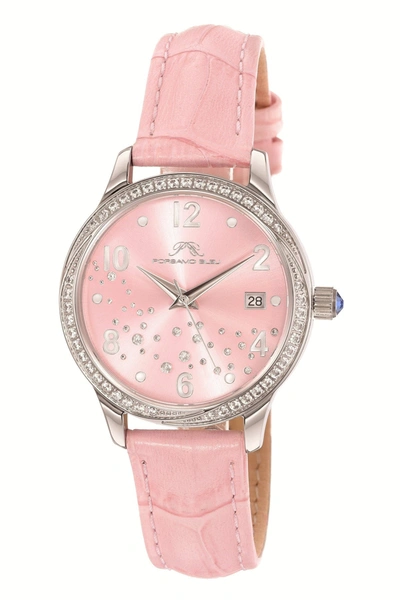 Shop Porsamo Bleu Ruby Women's Pink Crystal Watch