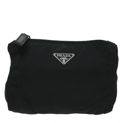 Shop Prada Synthetic Clutch Bag () In Black