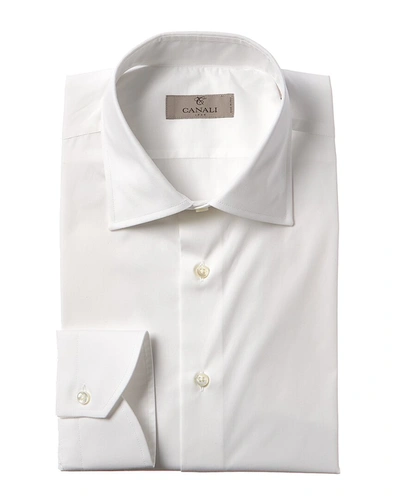 Shop Canali Dress Shirt In White
