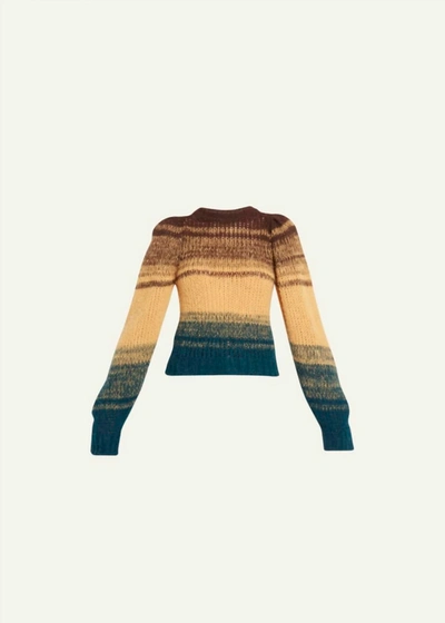 Shop Ulla Johnson Women's Rosalia Variegated Stripe Degrade' Sweater In Desert In Beige