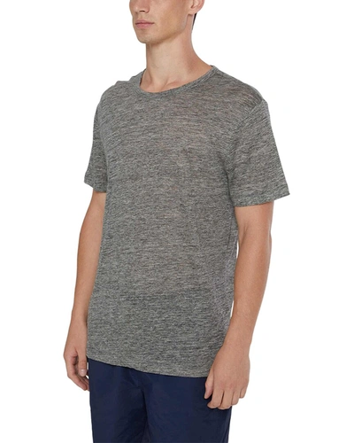 Shop Onia Chad Linen T-shirt In Grey