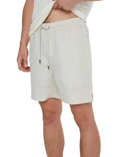 Shop Onia Air Linen-blend Pull-on Cargo Short In White