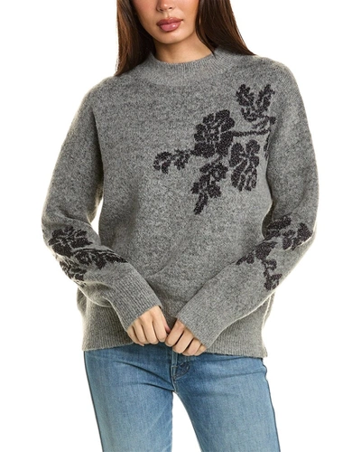 Shop Lovestitch Lurex Intarsia Sweater In Grey