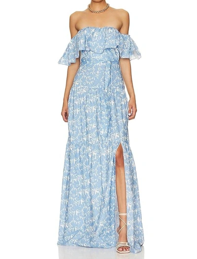 Shop Amanda Uprichard Karalyn Maxi Dress In Bluestem Print In Multi