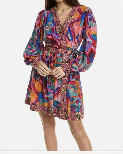 Johnny Was Women's Summer Daydream Embroidered Silk Wrap Minidress In Multi