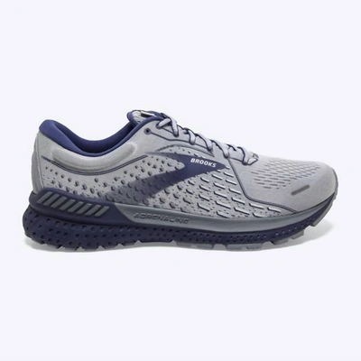 Shop Brooks Men's Adrenaline Gts 21 Running Shoes - 2e/wide Width In Grey/tradewinds/deep Cobalt In Multi