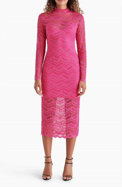 Shop Steve Madden Vivienne Dress In Fuchsia In Pink