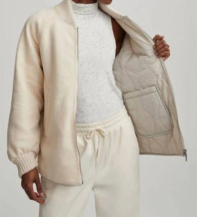 Shop Varley Reno Reversible Quilt Jacket In Sandshell In Multi