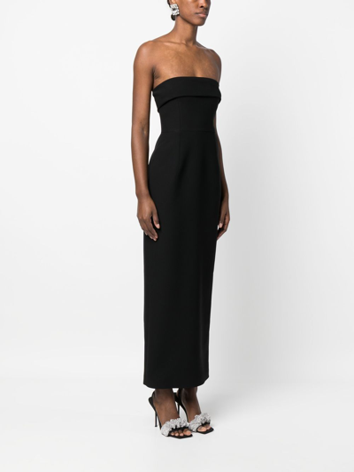 Shop The New Arrivals By Ilkyaz Ozel Strapless Evening Gown Long Dress In Black