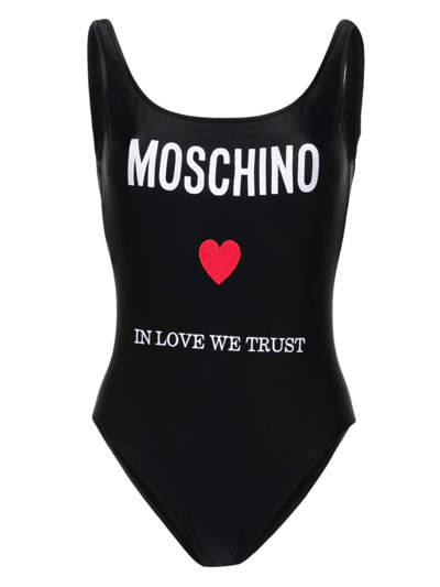 Shop Moschino Logo Swimsuit